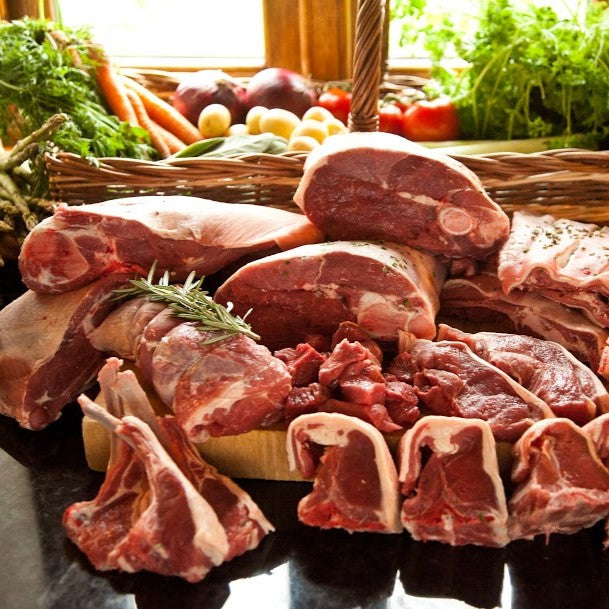 A Small and large pieces of Lamb