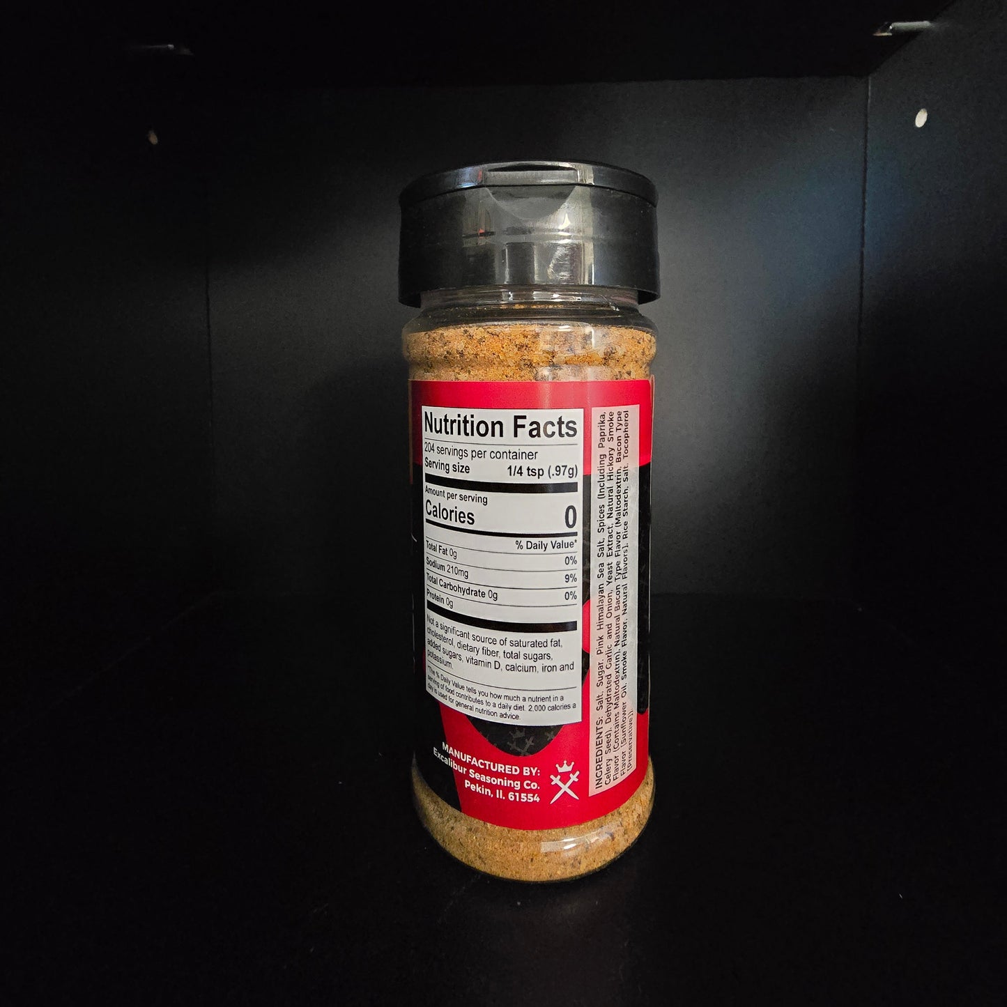 HICKORY SMOKED BACON SALT NUTRITION LABEL