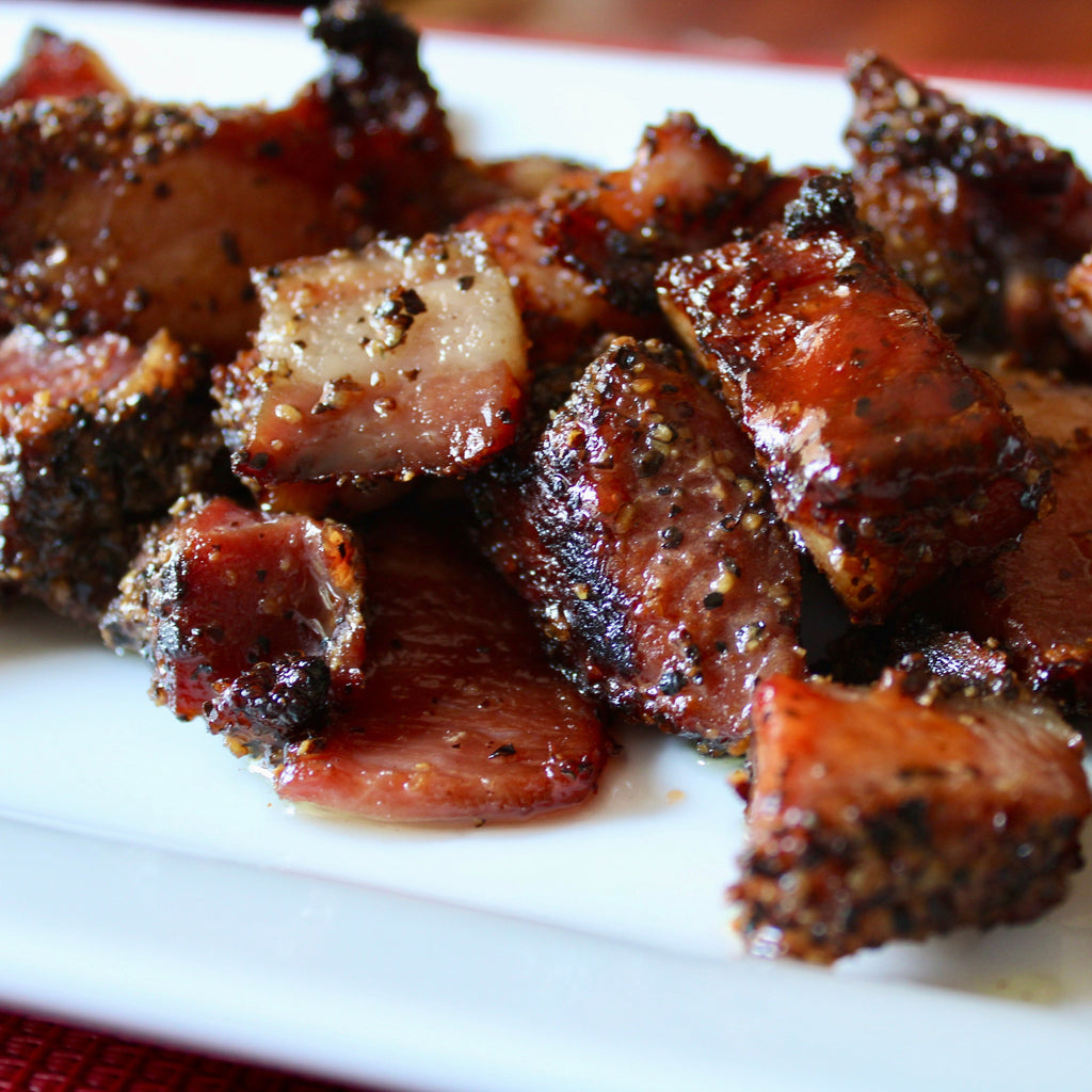 Peppered Bacon BBQ Burnt Ends