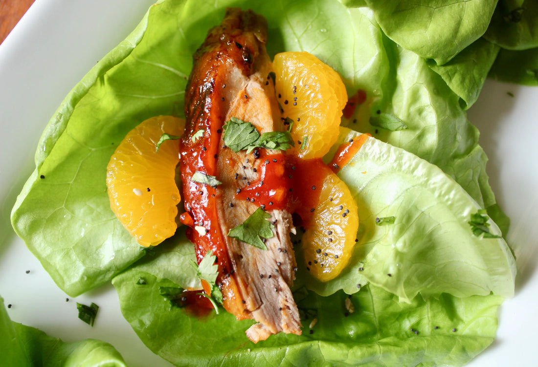 Gochujang Roasted Duck Lettuce Wraps