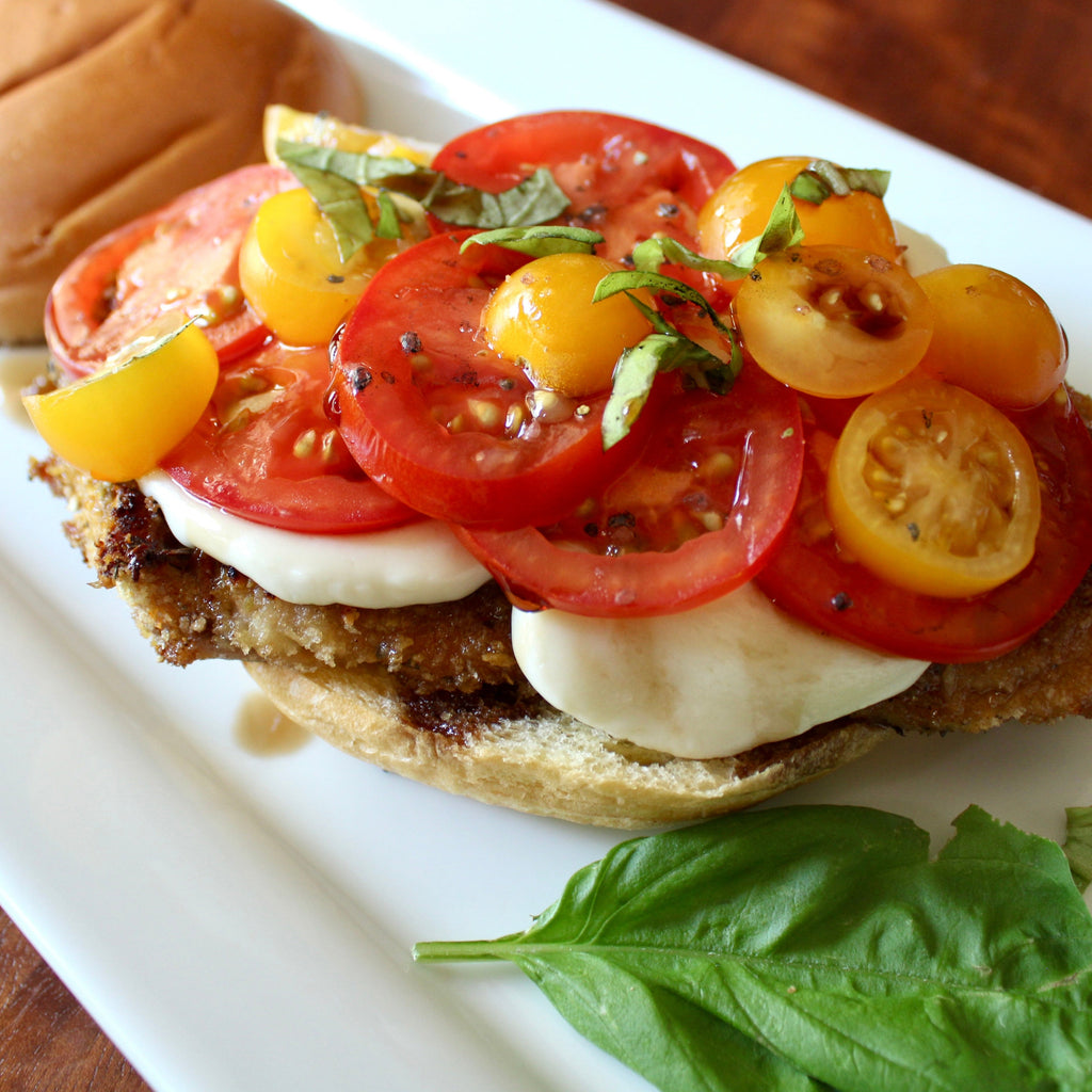 Breaded Chicken Caprese Sandwich