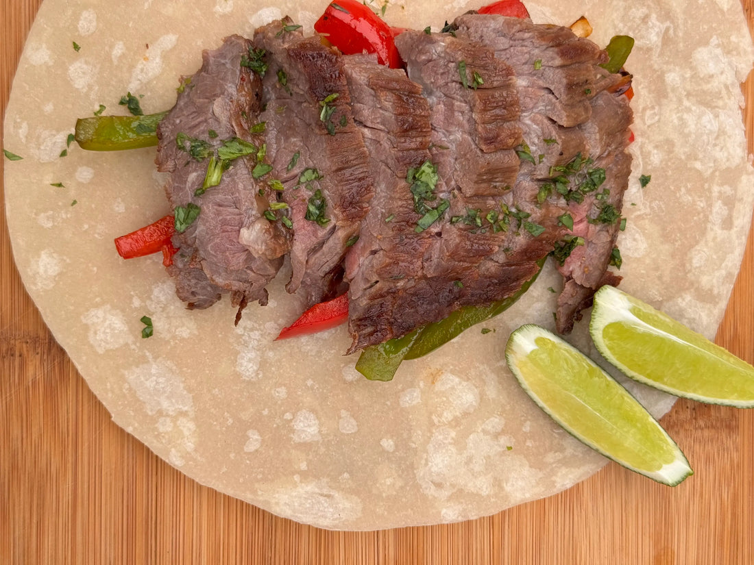 Skirt Steak Fajitas with Yoli Tortillas