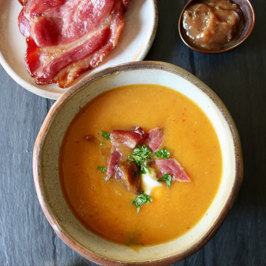 Chipotle Butternut Squash and Bacon Soup