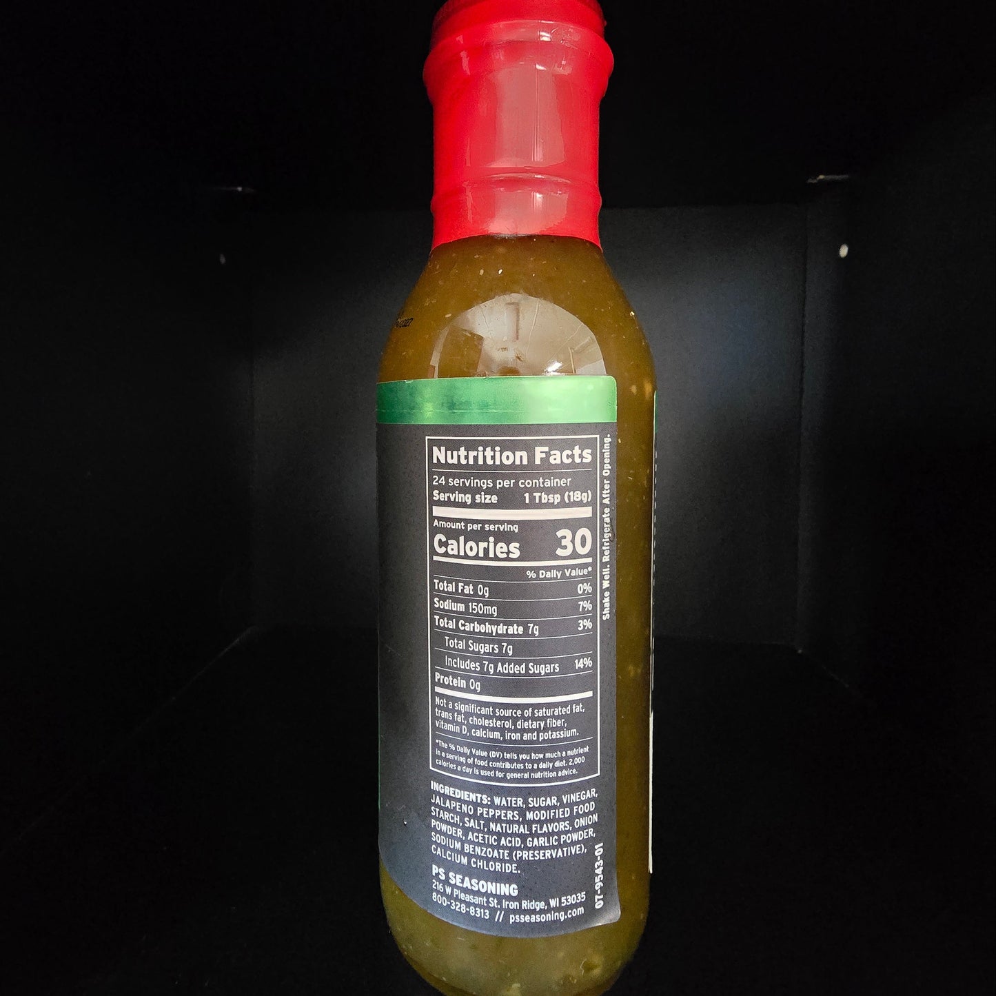 CANDIED JALPENO WING SAUCE NUTRITION LABEL