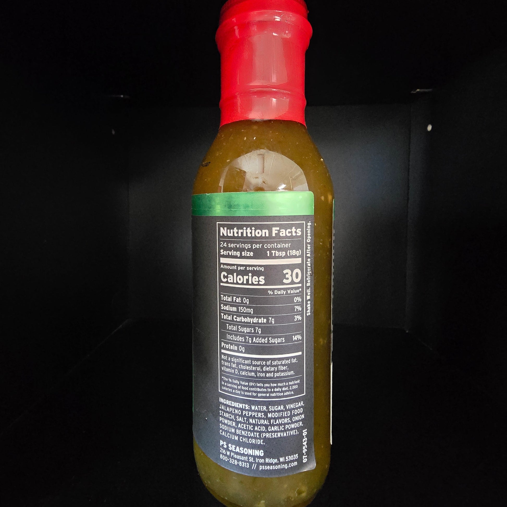 CANDIED JALPENO WING SAUCE NUTRITION LABEL