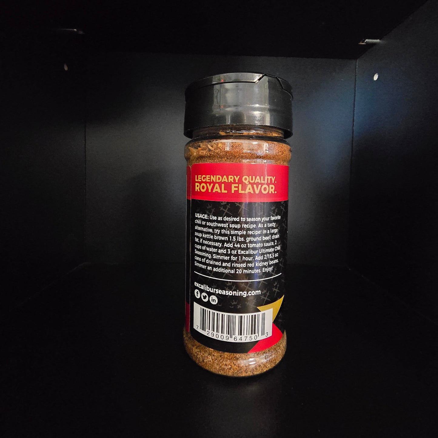 Description of chili seasoning shaker