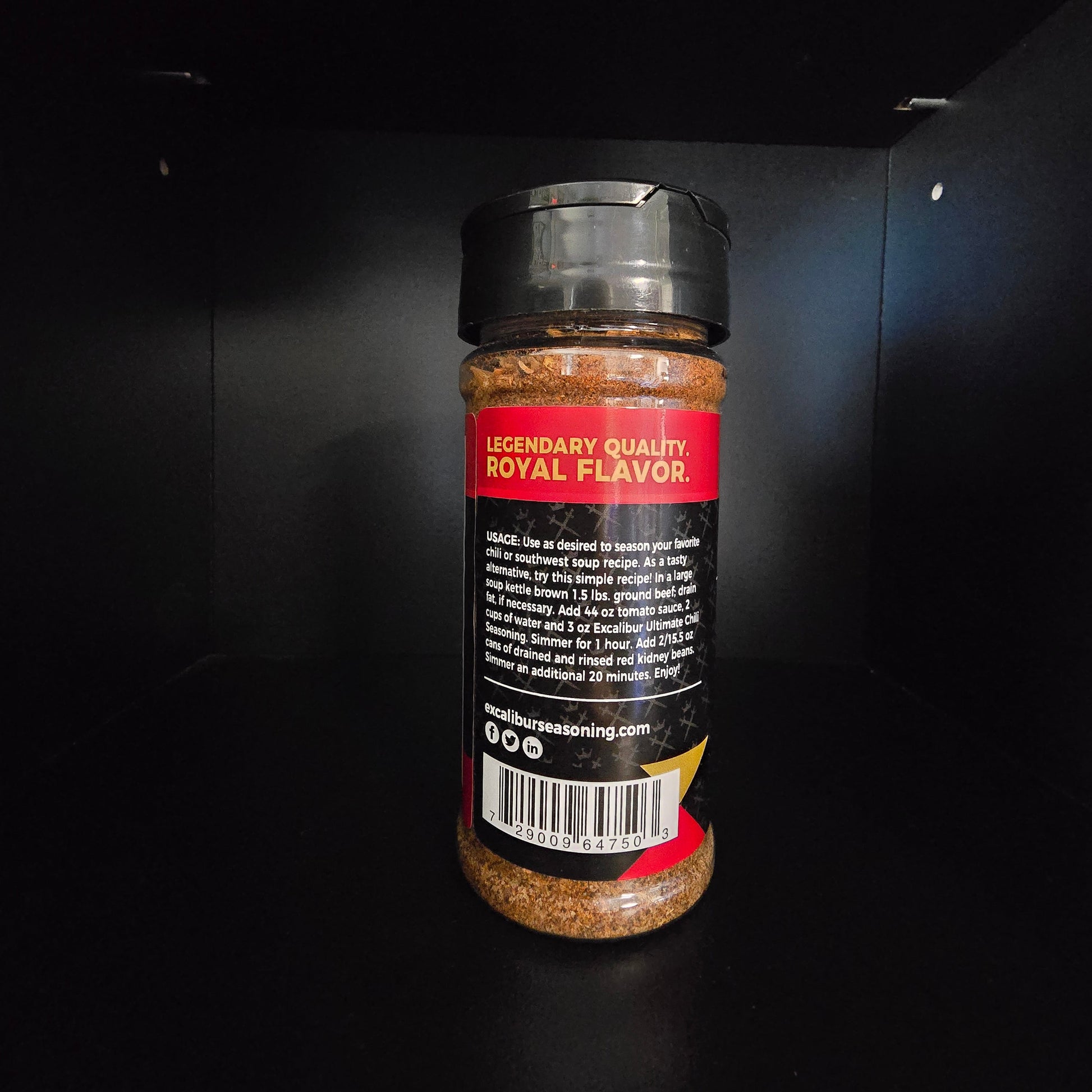 Description of chili seasoning shaker