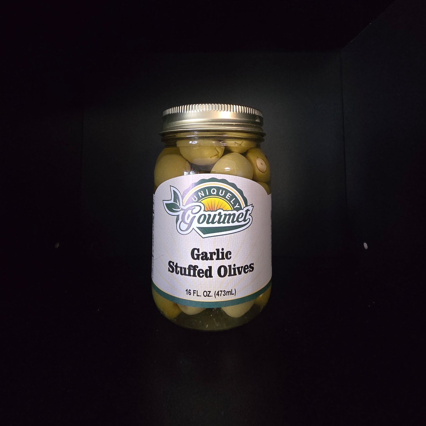 Garlic Stuffed Olives Label